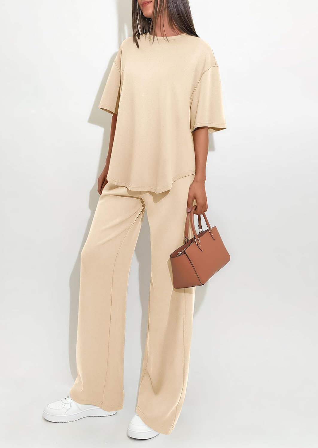 PRETTYGARDEN 2 Piece Lounge Sets for Women Summer 2026 Short Sleeve Matching Airport Travel Outfits Casual Spring Clothes - Image 3