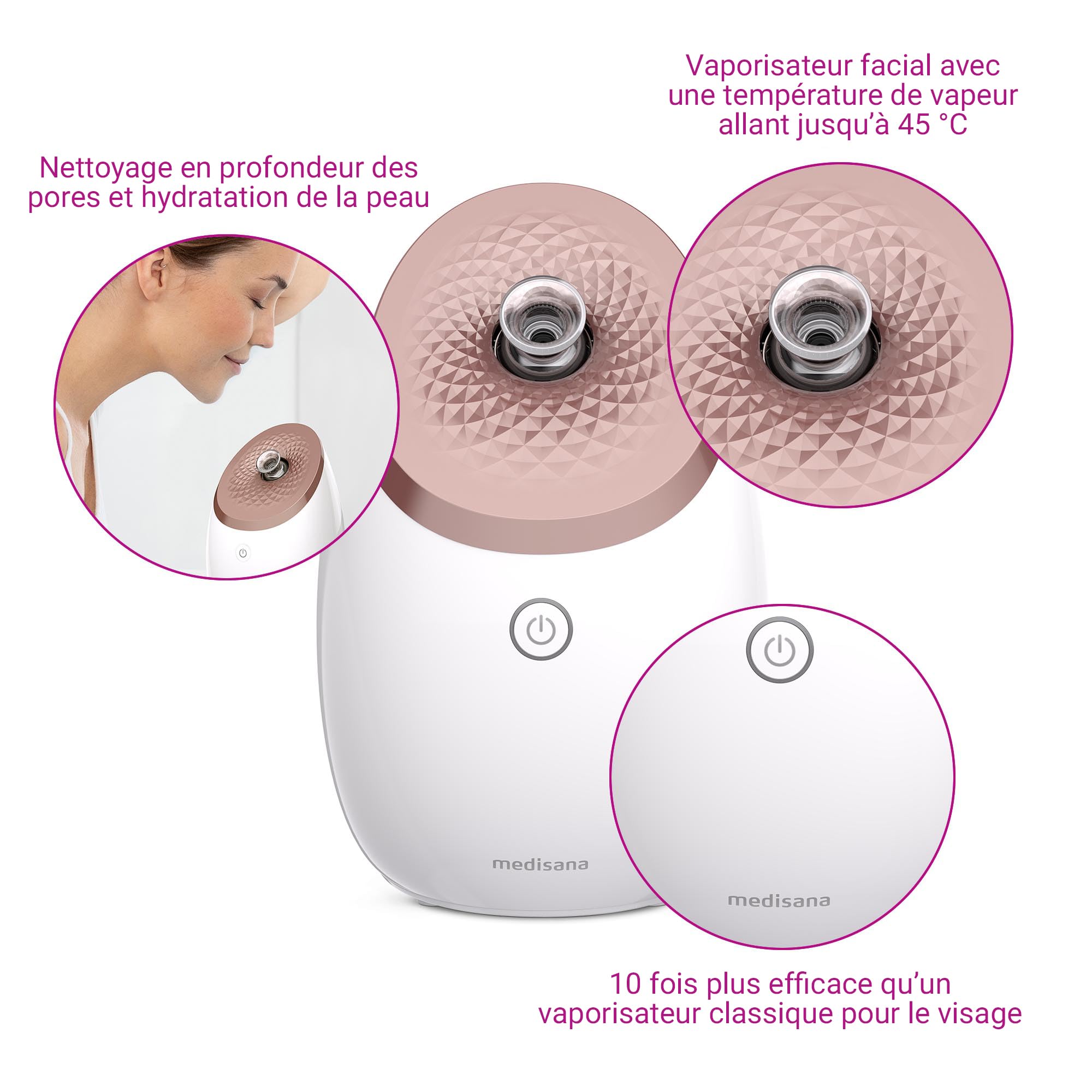 medisana DS 600 sauna facial du visage aux nano ions