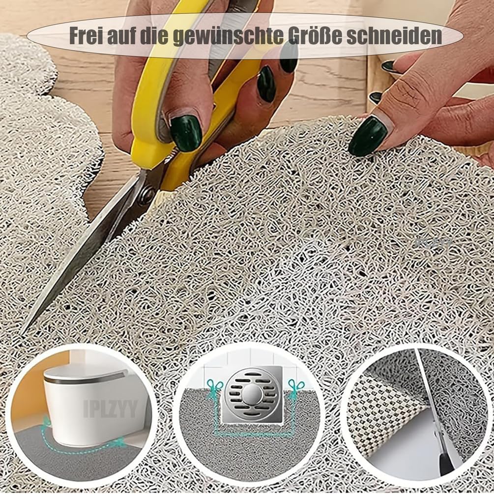 Duschmatte rutschfest Weich Komfort Antirutschmatte Dusche Frei schneidbar,E,50x80cm