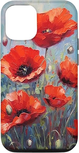 Funda para iPhone 1212 Pro Red Poppies Flowers In A Field