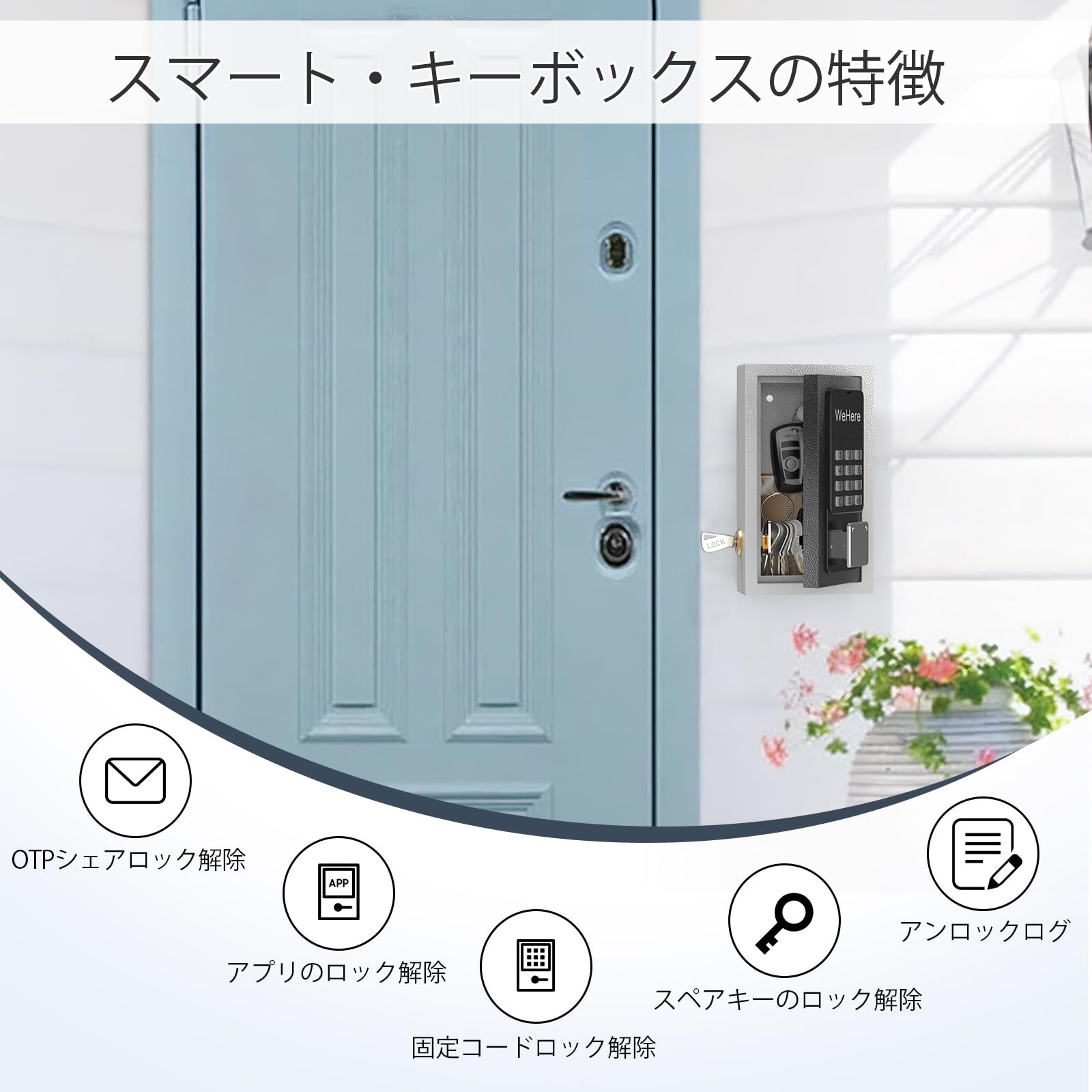 Amazon.co.jp: WeHere キー ロック ボックス 使用 OTP/固定