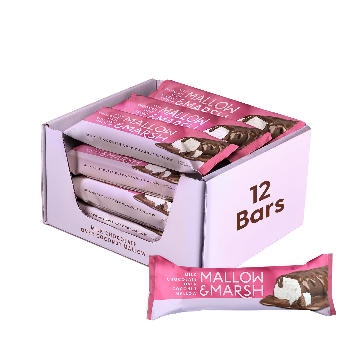 Mallow & MarshMilk Chocolate over Coconut Marshmallow Bar (12 x 35g)