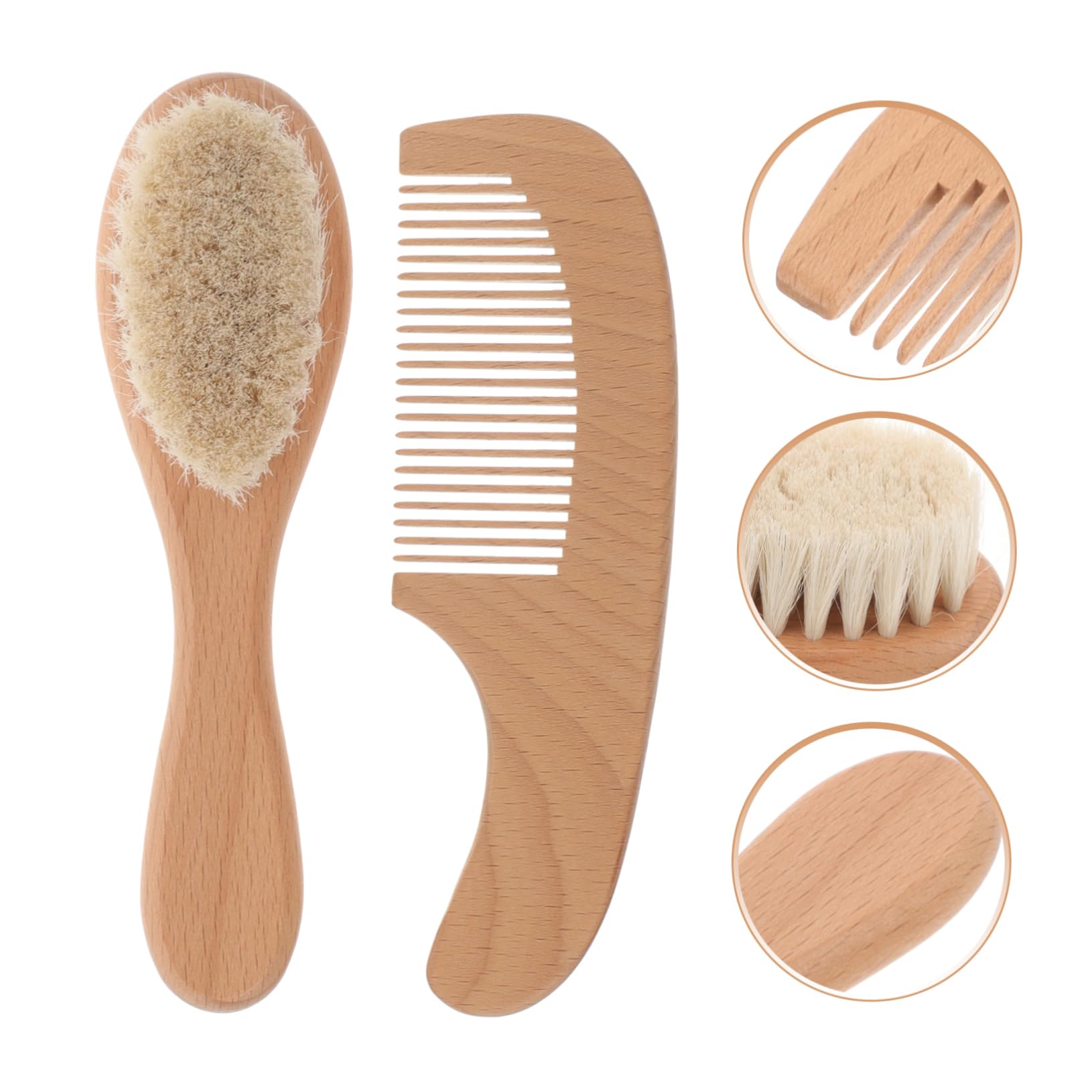 Toyvian 5 Juegos juego cepillos peine set cuidado bebe kit cuidado bebe herramientas hair brushes cepillo para el cuero cabelludo cepillo pelo recién nacido chica colocar cuna