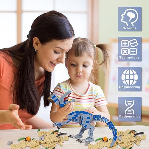 Miniatura 2 de Jurassic - Juego de juguetes de dinosaurio compatible con Lego, 319 juguetes de parque de dinosaurios para edades de 8, 9, 10, 11, 12, 13, 14 años,