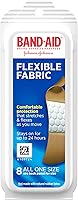 Vista 1 de Band-Aid Brand Flexible Fabric Adhesive Bandages for Wound Care and First Aid, All One Size, 8 ct