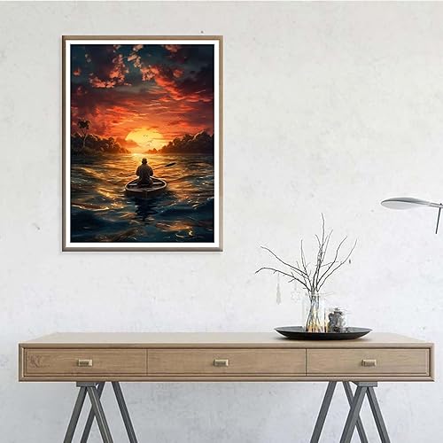 Miniatura 4 de Ginfonr Kits de arte de diamantes 5D para adultos, pintura de diamante para adultos, pintura de diamantes de sol para adultos, arte de diamantes de