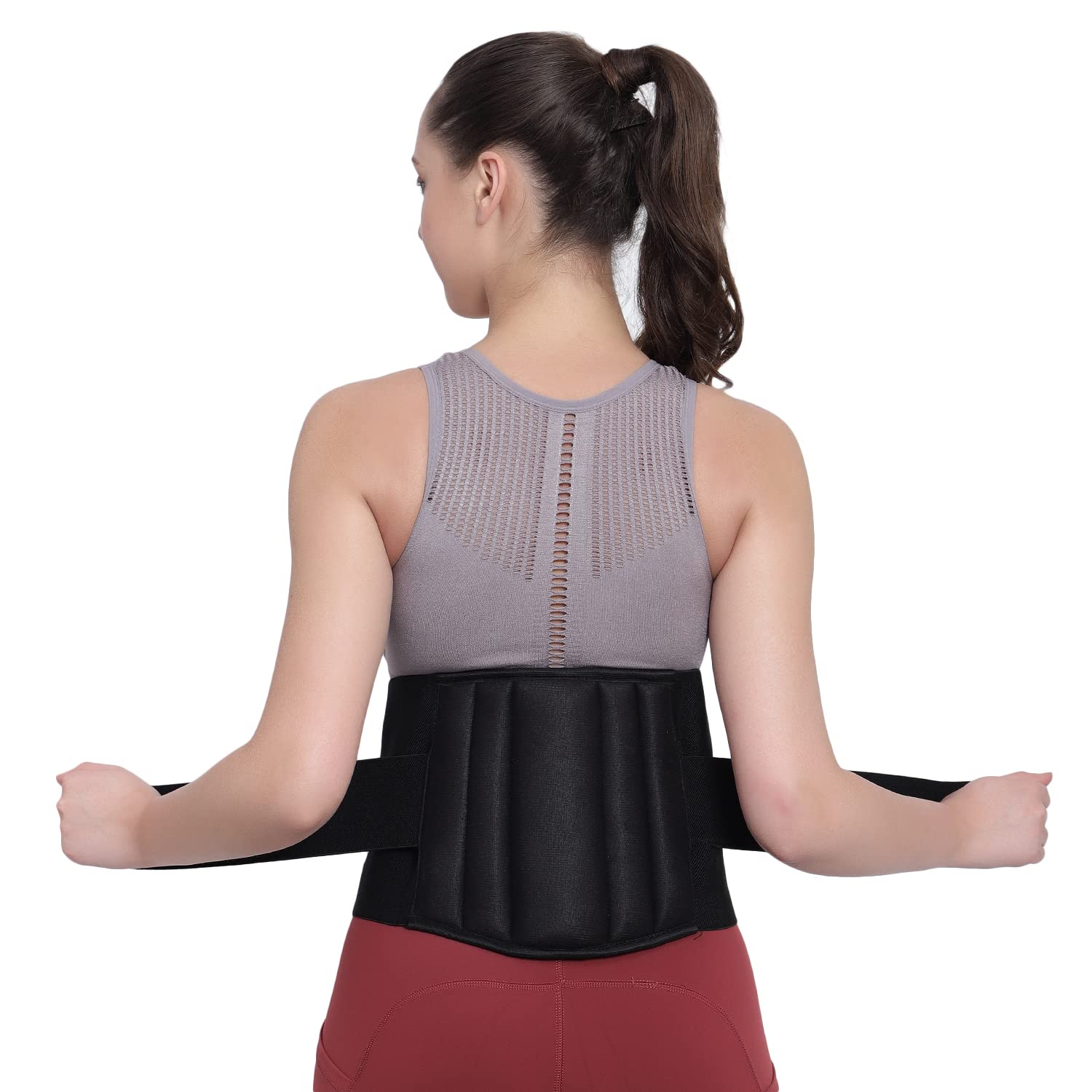 HEAREAL Unisex Lumbar Support Brace Back Belt for Back Pain Relief LS Belt Waist Belt for Back Pain for Women With Adjustable Strap for Waist, Lower Back support With Cushioning (S, BLACK) (B0CJ5NK5FL) Amazon Price History, Amazon Price Tracker