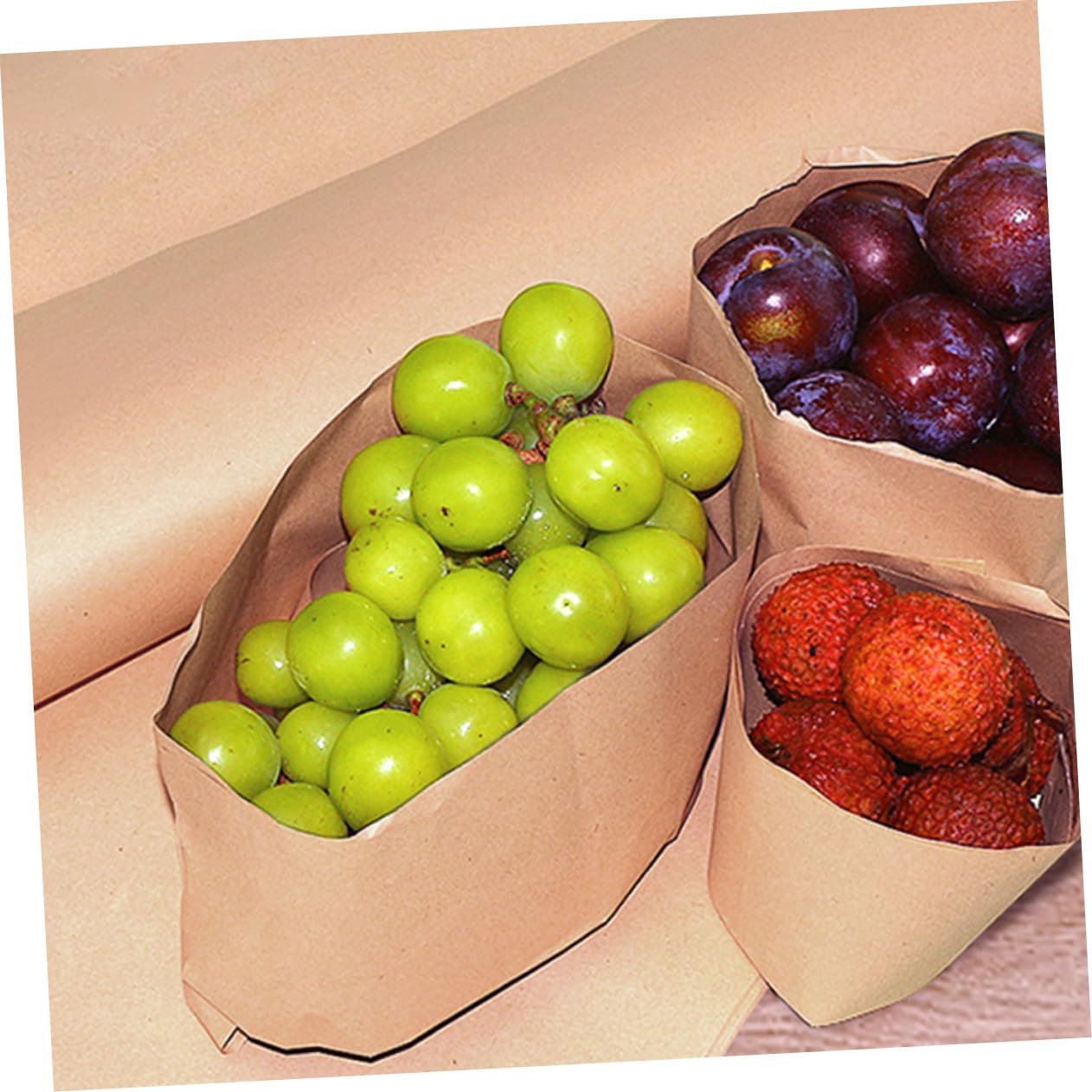 Ipetboom Papier Kraft Rouleau 45 Cm X 30 M pour Emballage Présents et Travaux Manuels, Couleur Brun Naturel, Papier Décoratif Floral, Usage Créatif et Bouquet, Emballage Noël et Artisanat