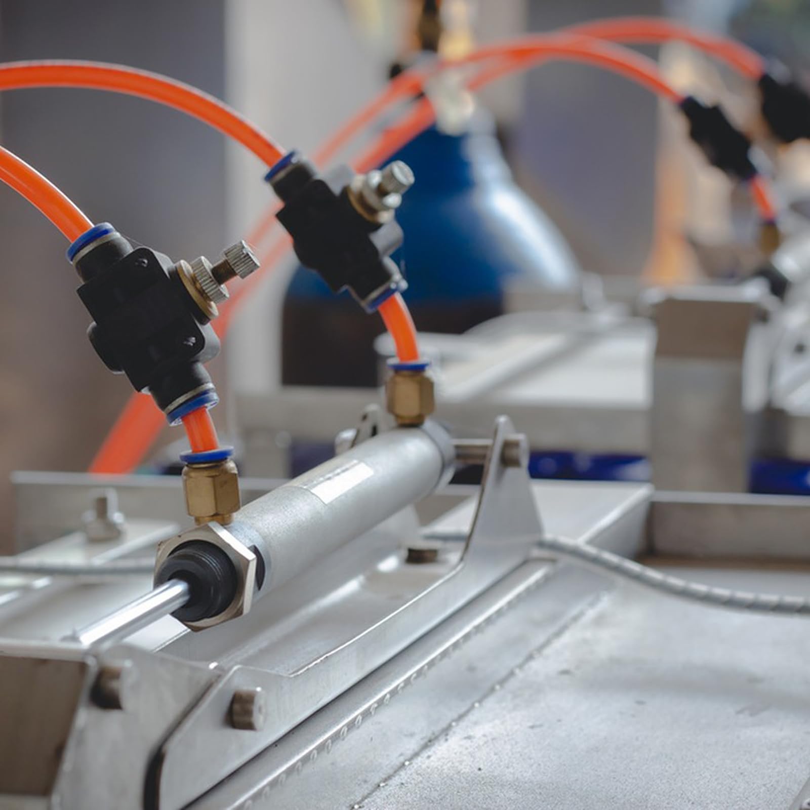 EFUTURETIME 6 x Raccord Pneumatique 8mm Vanne de Régulation de Débit d'Air, Vanne Raccords Pneumatique Droite Unidirectionnel Connecteur Rapide Push-In (SA8)