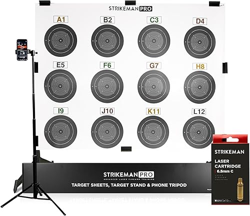 Strikeman Pro Advanced Dry-Fire Laser Training System - Target Shooting Practice for Pistols - Kit Includes Strikeman App Access (Subscription