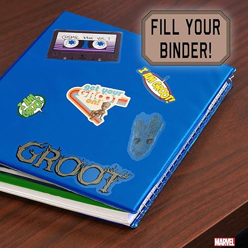Miniatura 5 de Groot Marvel - Calcomanía de pared pequeña de realidad aumentada, vinilo extraíble para despegar y pegar, 7 calcomanías