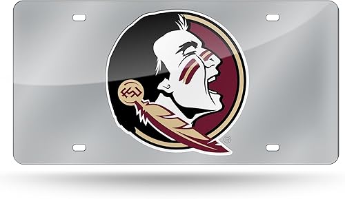 Miniatura 435 de Rico Industries Placa de matrícula de metal con incrustaciones láser de Florida Gators de la NCAA plateado,Alternativo,Negro -,Negro/Plata,Azul,azul