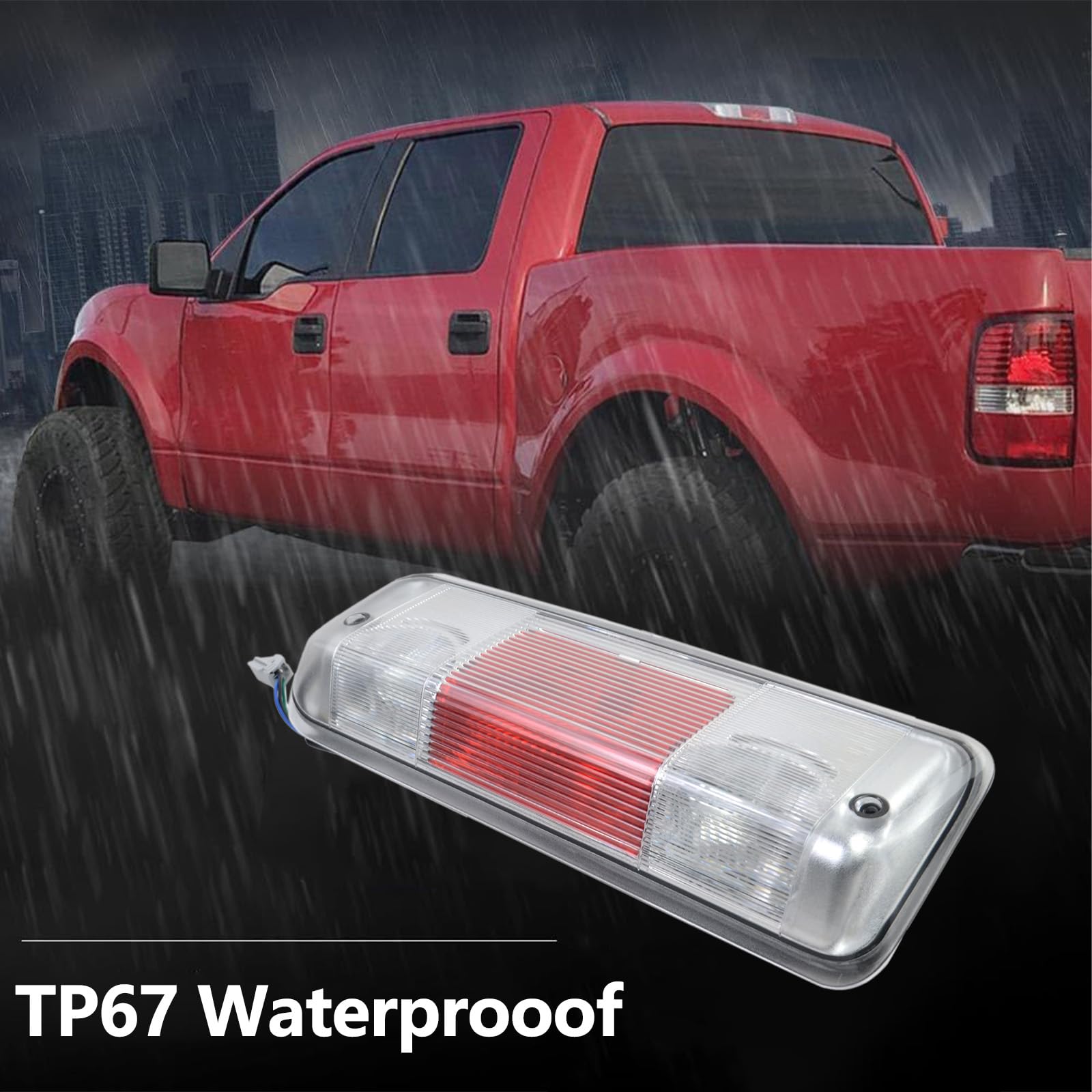 Terza Luce Di Stop Alta Per Ford F150 E Explorer 2004-2008 – Sostituzione Diretta, LED Luminosi, Impermeabile, Facile Da Installare