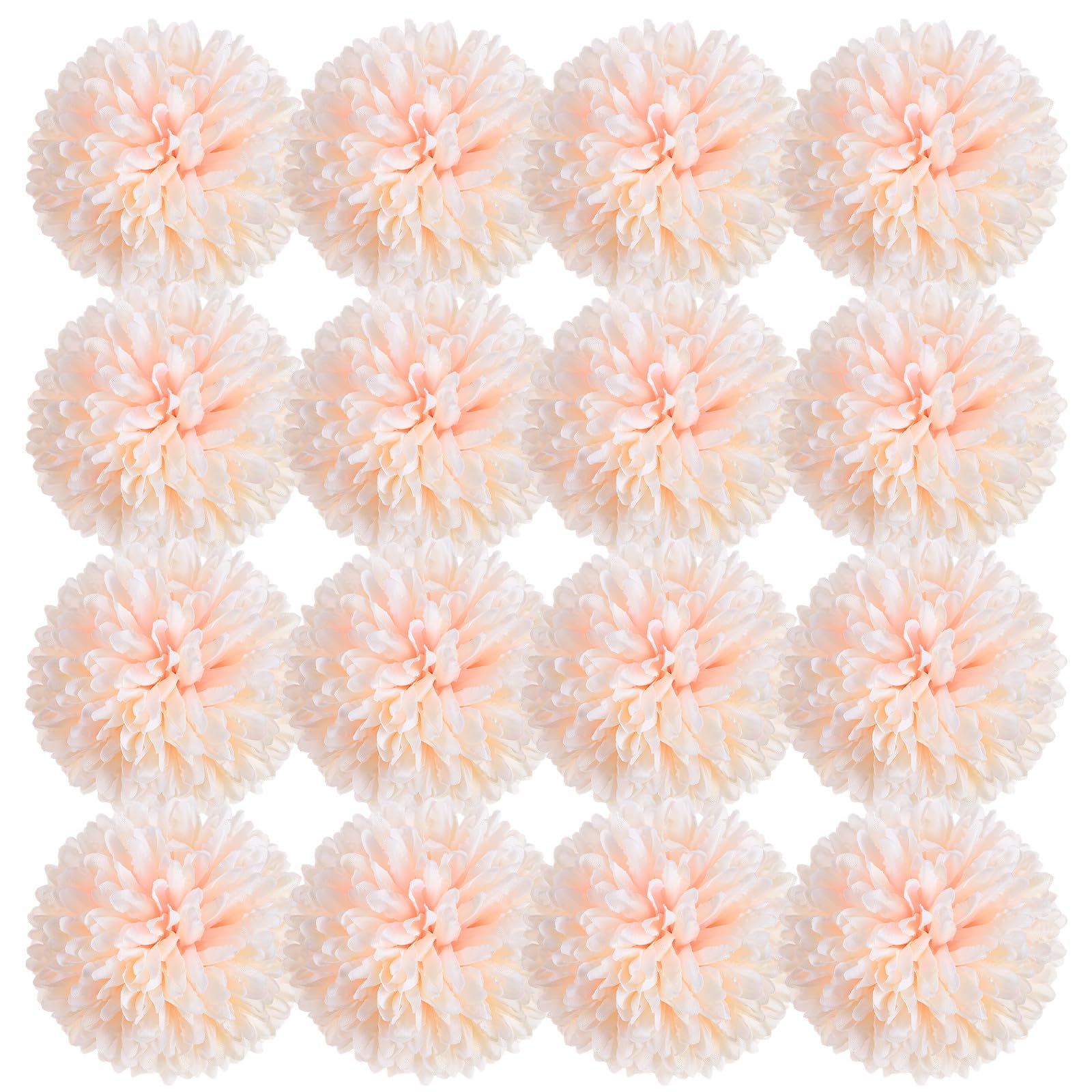 Fleurs artificielles de chrysanthème en soie et plastique effet réaliste pour mariage 50pcs