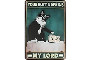 Your Butt Napkins My Lord: Tin Metal Wall Decoration
