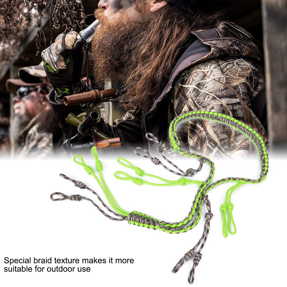 Gavigain Cor per Chiamata per Anatre, Collana da Caccia Cor con Fischietto per chiamate in Oca Intrecciato Porta Cor Portatile rego ILE Collana in Paracord per Uccelli