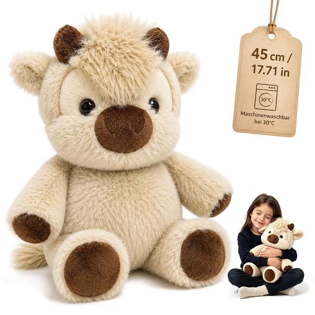 Funnity Peluche Vaca Que Corre 45 cm, Vaquita de Peluche Suave y Adorable