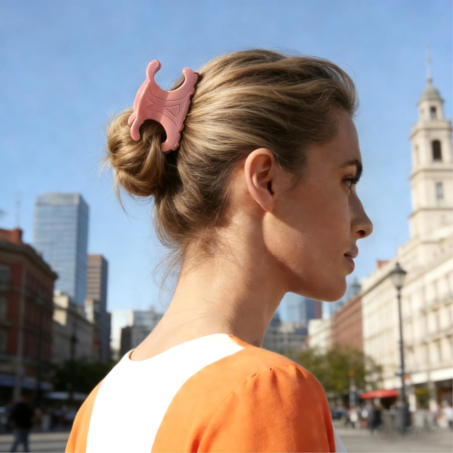 Acetate Hair Claw Clips 4-Pack - Medium-Sized Butterfly Clips with Secure Hold for Updos, Premium Durable Hair Clips (2.76 x 1.66 Inch)