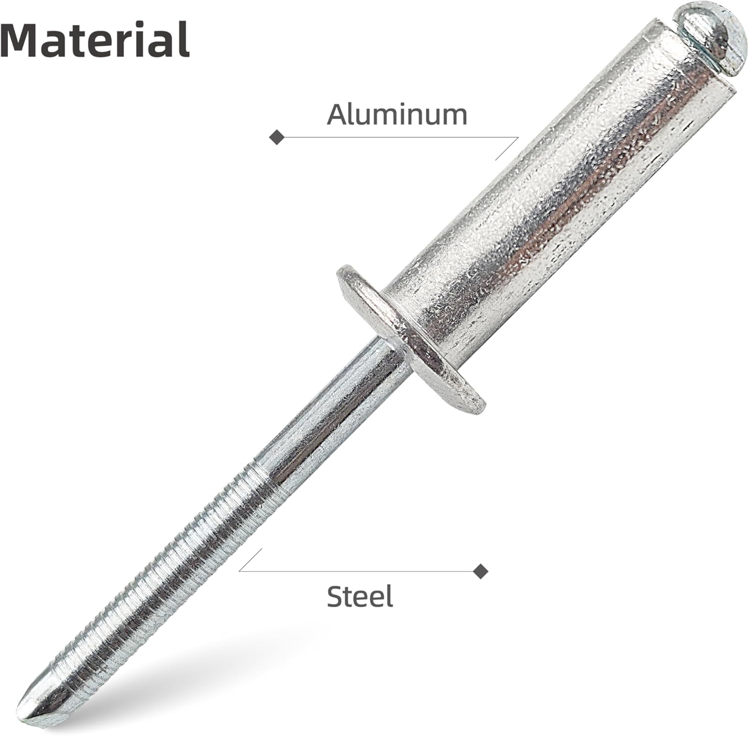 20Pcs 5/16 "(0.31in, 8mm) Aluminum Blind Pro Rivets, Aluminum Grip and Steel Mandrel, Industrial Grade Heavy Duty (5/16"x1-3/16")