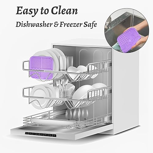 Miniatura 29 de MateeyLife 2 alfombrillas grandes para lamer perros y gatos, alfombrillas para lamer para aliviar la ansiedad del perro, almohadilla de mantequilla