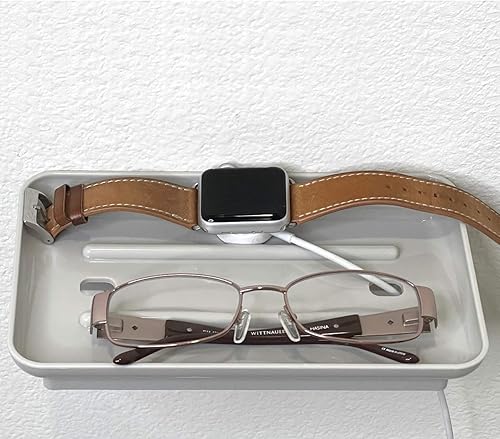 Miniatura 6 de McLee Creations Wonder Shelf - Estante pequeño autoadhesivo de plástico para pared de baño, se adapta sobre el soporte de papel higiénico, diseñado