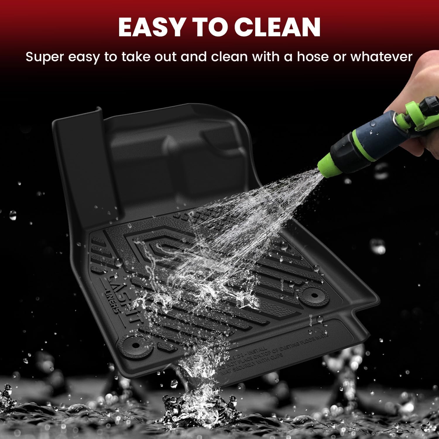 LASFIT Floor Mats & Cargo Mat for Audi Q5/SQ5 2018-2025 (Include Sportback 2021-2025), TPE All Weather Protection Custom Fit 1st & 2nd Row Rubber Floor Liners for Audi Automotive Accessories, Black - Image 6