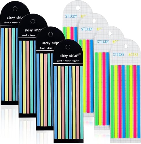 Juome Morandi - 1280 cintas para resaltar, pestañas largas adhesivas transparentes, tiras de resaltador transparentes de neón Morandi, pestañas de