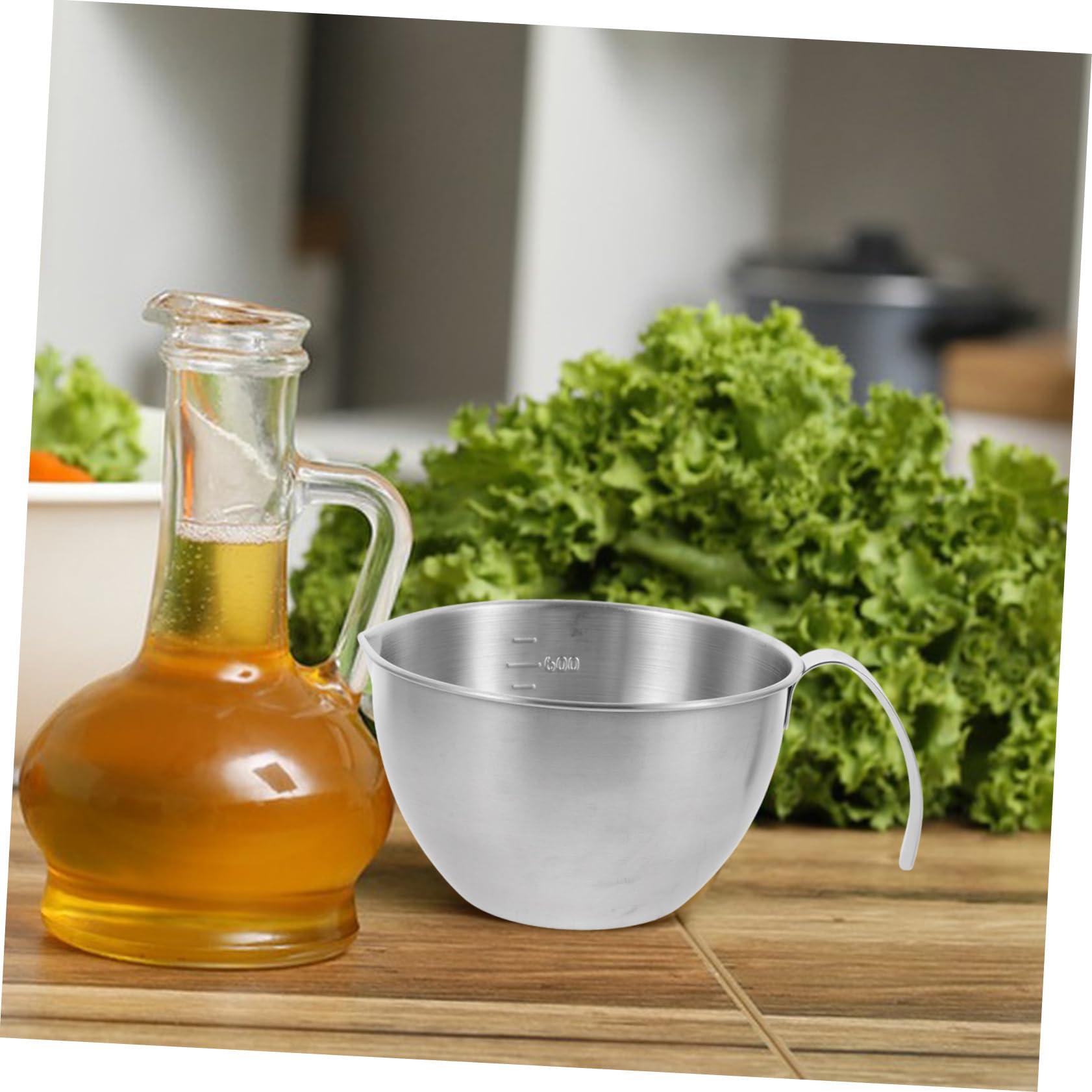 PRETYZOOM 5piezas Bowl Inoxidable Con Mango y Para y Almacenamiento De Alimentos Tazón De Cocina Multifuncional Para Ensaladas y Preparaciones