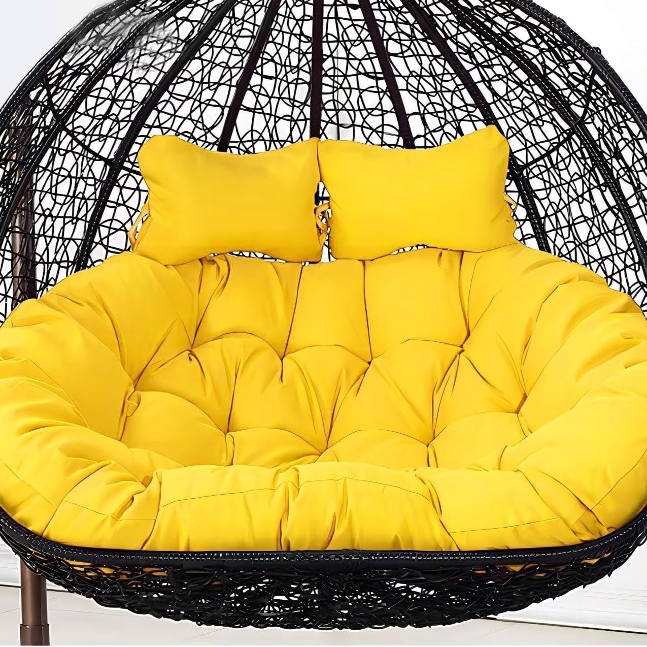 Reemplazo CojíN Columpio Huevo Mimbre Colgante Doble, CojíN Columpio para Silla Huevo Asiento Al Aire Libre, CojíN Silla RatáN Mimbre Colgante, Patio, CojíN Asiento De JardíN(D)
