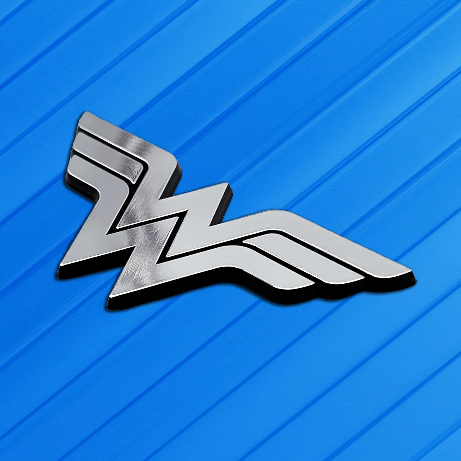 Officially Licensed DC Comics Wonder Woman Plastic Chrome Color Superhero Emblem for Cars, Trucks, and All Auto | Universal Fit at 4.3” x 2.0” | Weatherproof