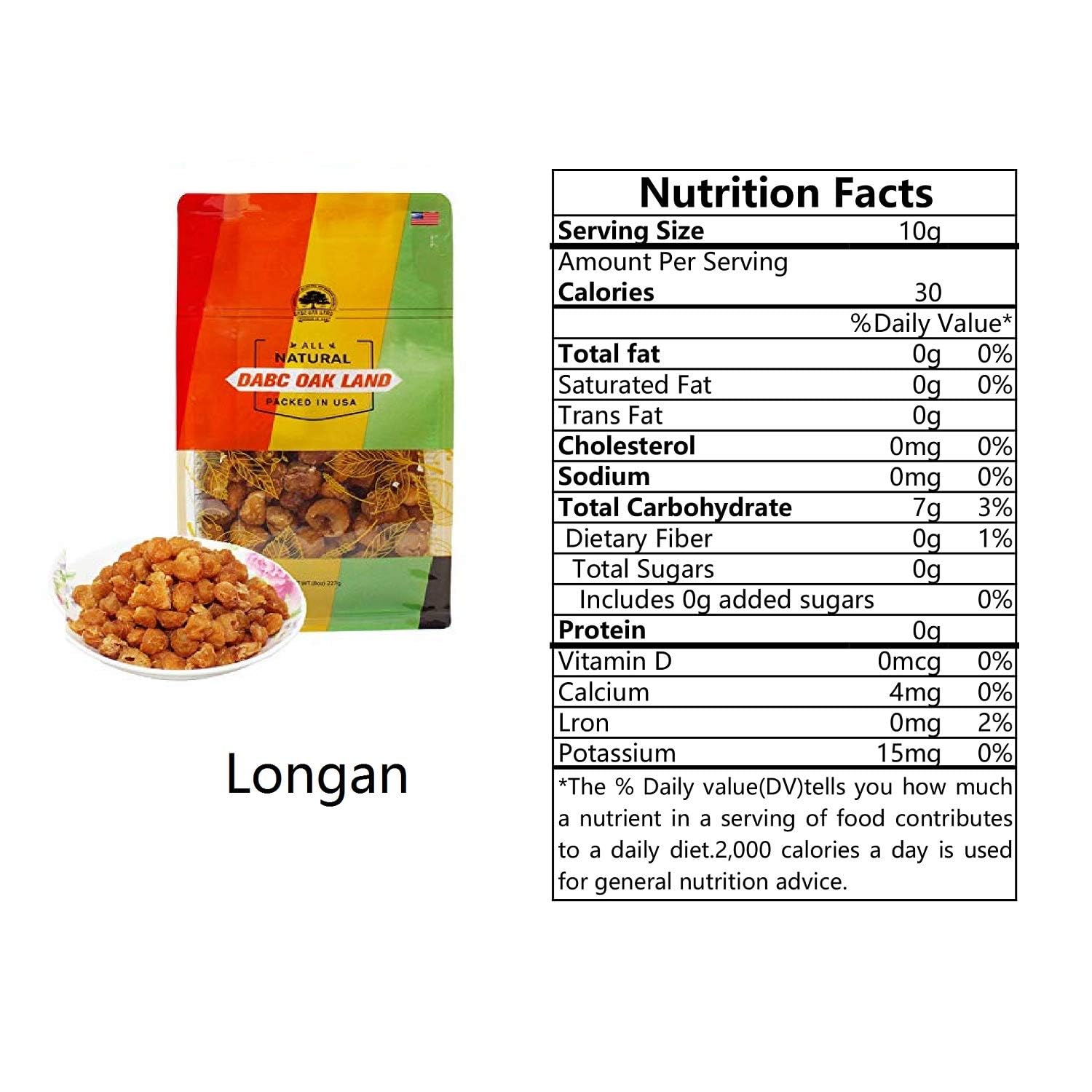 Natural Dried Longan Fruit 100% Fruit Meat,Thailand sun dried longan,泰國桂圓幹/龍眼乾 Packed in USA (Dried Longan-5 Pound)
