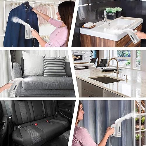 Miniatura 3 de Vaporizador de mano para ropa, elimina arrugas, vaporizador de prendas para sombrero, 0.68 kg de peso ligero, calentamiento rápido en 40 s, cable