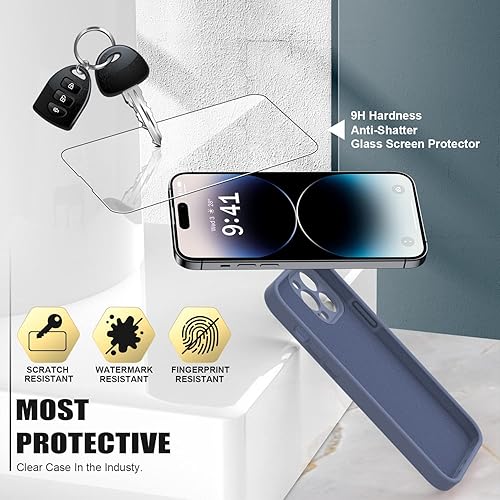 Miniatura 4 de Goodon Funda para iPhone 14 Pro Max con protector de pantalla y protector de lente de cámara, probada contra caídas militares desde 6 pies, funda