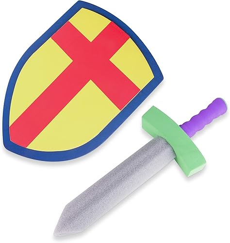 Miniatura 3 de Super Z Outlet Juguete de espuma para niños juego de espada y escudo medieval ligero seguro para actividades de fiesta de cumpleaños recuerdos de