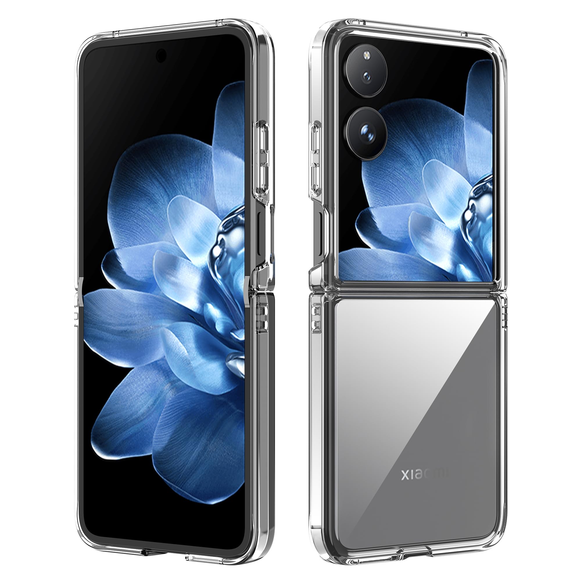 SEAHAI Cover Per Xiaomi Poco M5s – Custodia A Libro Con Finestra Traslucida, Magneti, Supporto E Protezione Integrale, Colore Nero