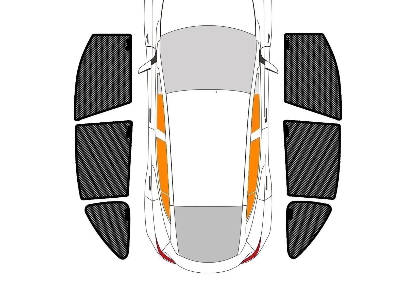 Parasoles Laterales Para Jeep Para Grand Para Cherokee 4 Dr Suv 2014-2021 Parasol Ventana Coche Cortina Magnética Parabrisas Delantero Malla | Car Window -6Pcs