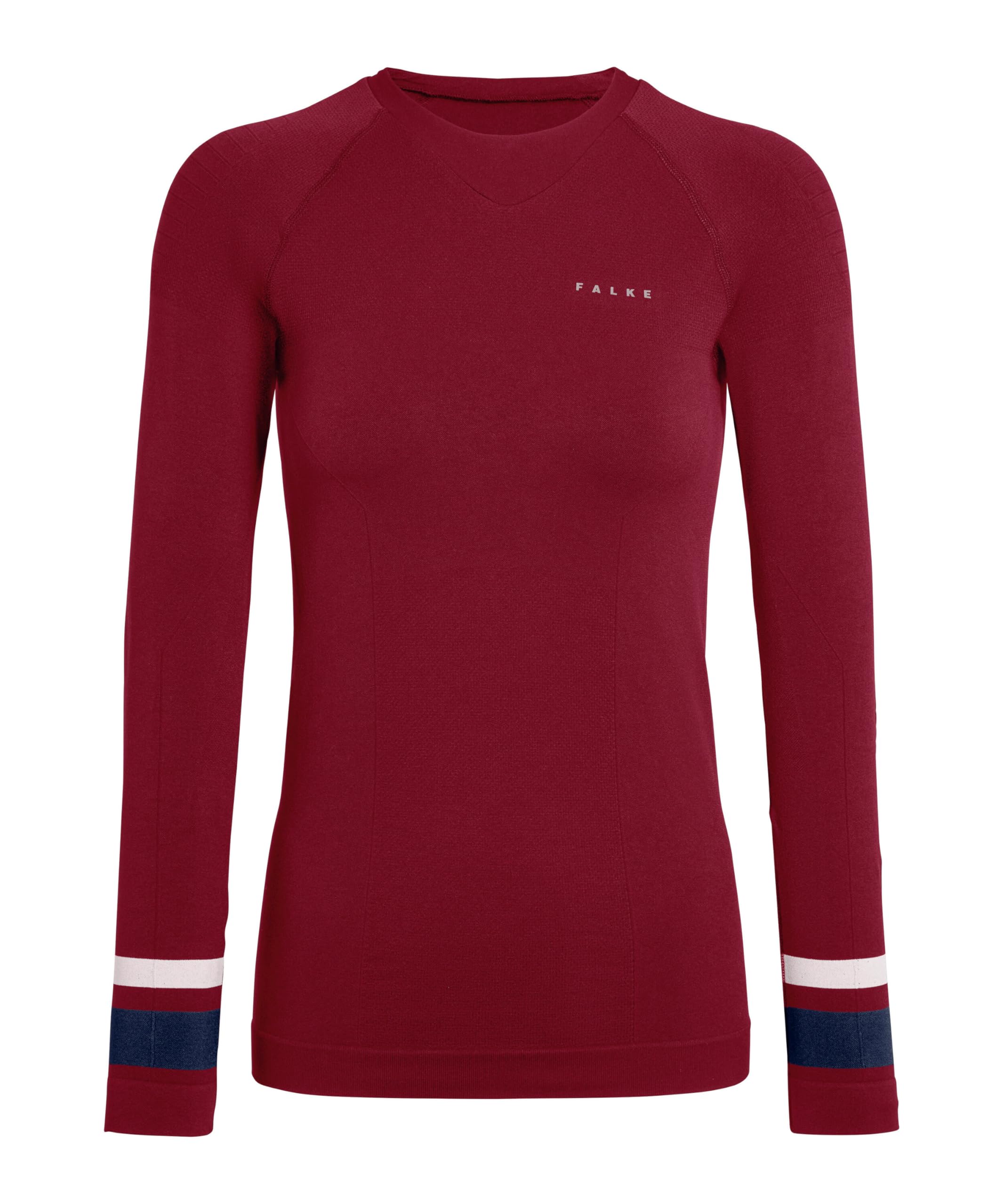 FALKE Mujer Maximum Warm Round Neck Camiseta técnica Deportiva Manga Larga para climas fríos a Muy fríos Secado rápido Transpirable sostenible Hilo Funcional 1 Pieza