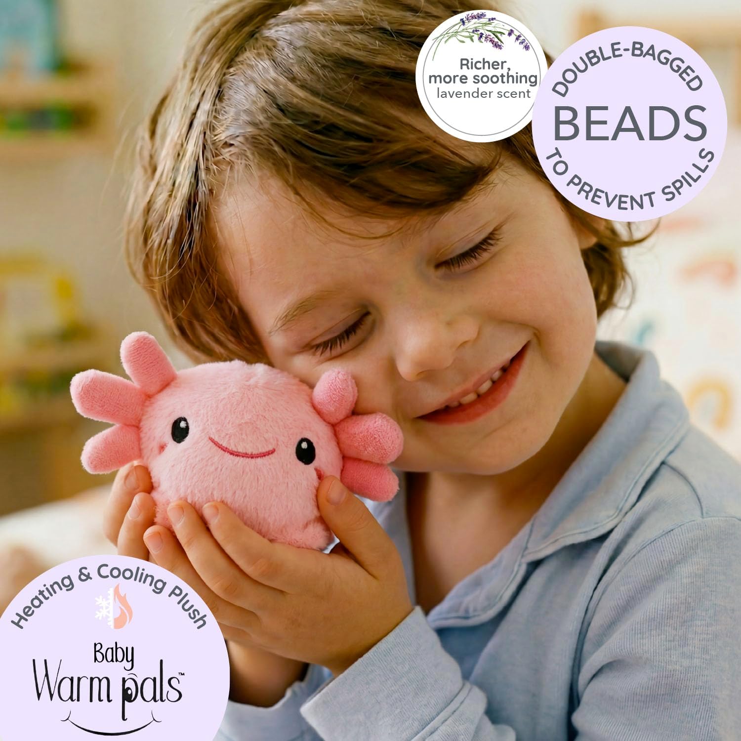Warm Pals Baby Axolotl, 3x5 Microwavable Heated Plushie image 2