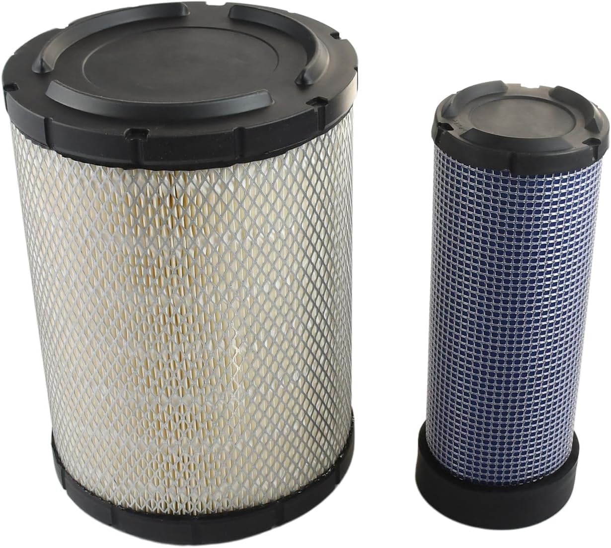 AT175344 AT175345 Air Filter Kit Compatible for John Deere Excavator 110 120 Backhoe Loader 410E 410G Dozer 450J 550H 650H High Reach Cane Loader 1850