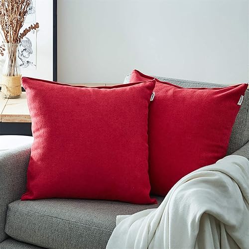 Top Finel - Fundas de cojín de felpilla suaves para sofá, dormitorio, auto, 2 unidades