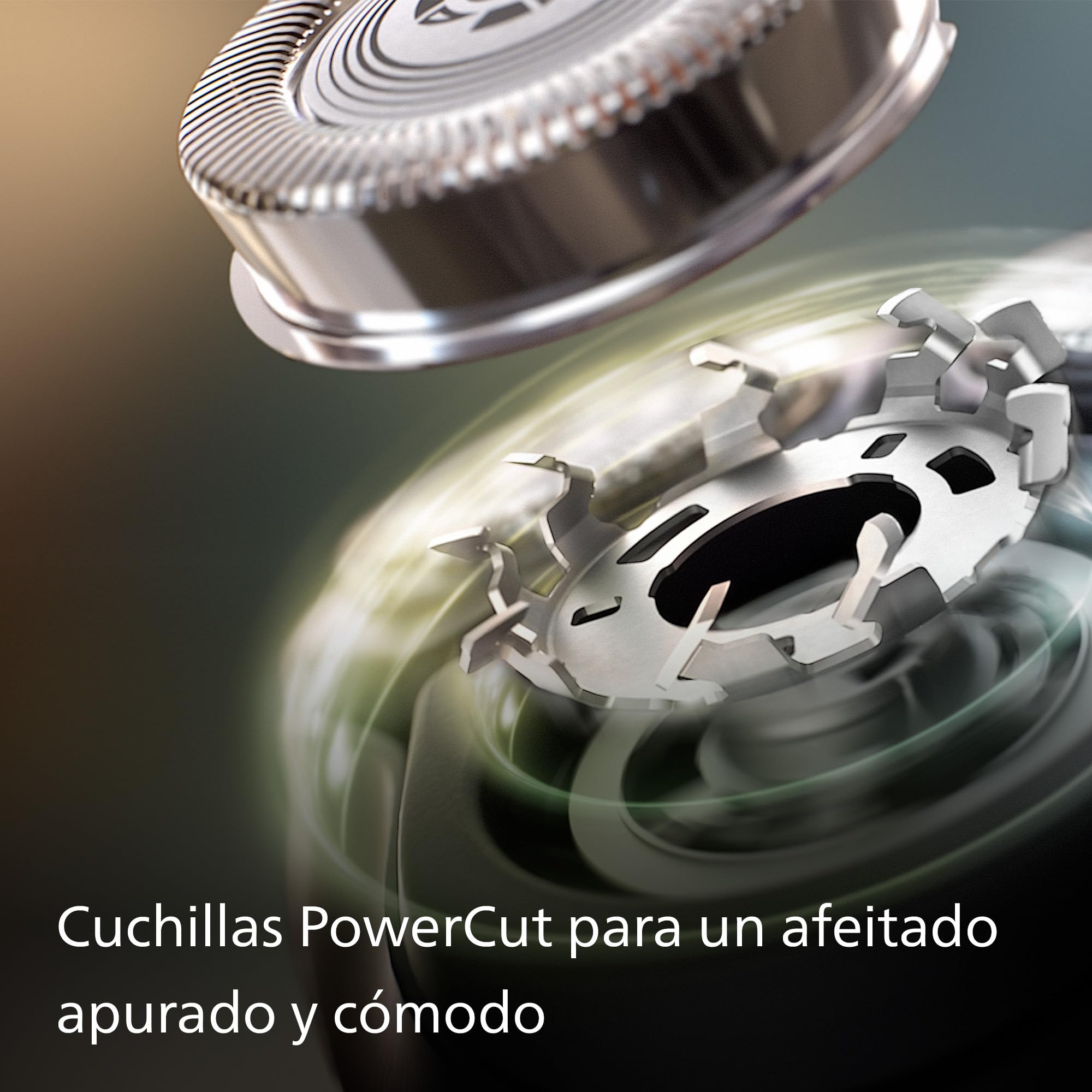 Philips Serie 3000 Afeitadora Eléctrica Hombre, Máquina de Afeitar Barba con Cortapatillas, 27 cuchillas, Cuida la piel, 60min de uso, En Seco y Húmedo, Recargable, S3145/00, Luna