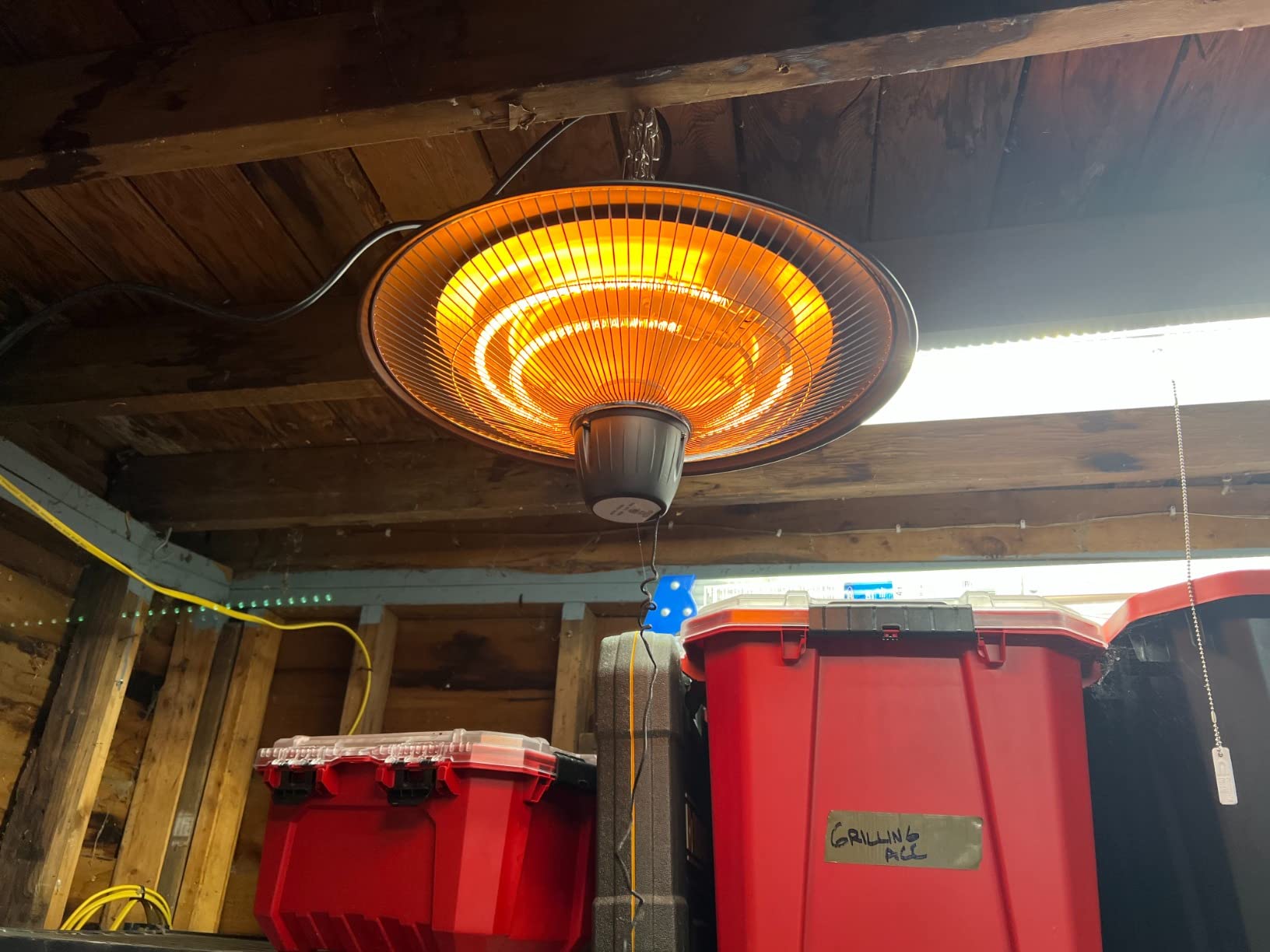 12/mo Finance 1500W Hanging Infrared Heater, Outdoor Patio Ceiling