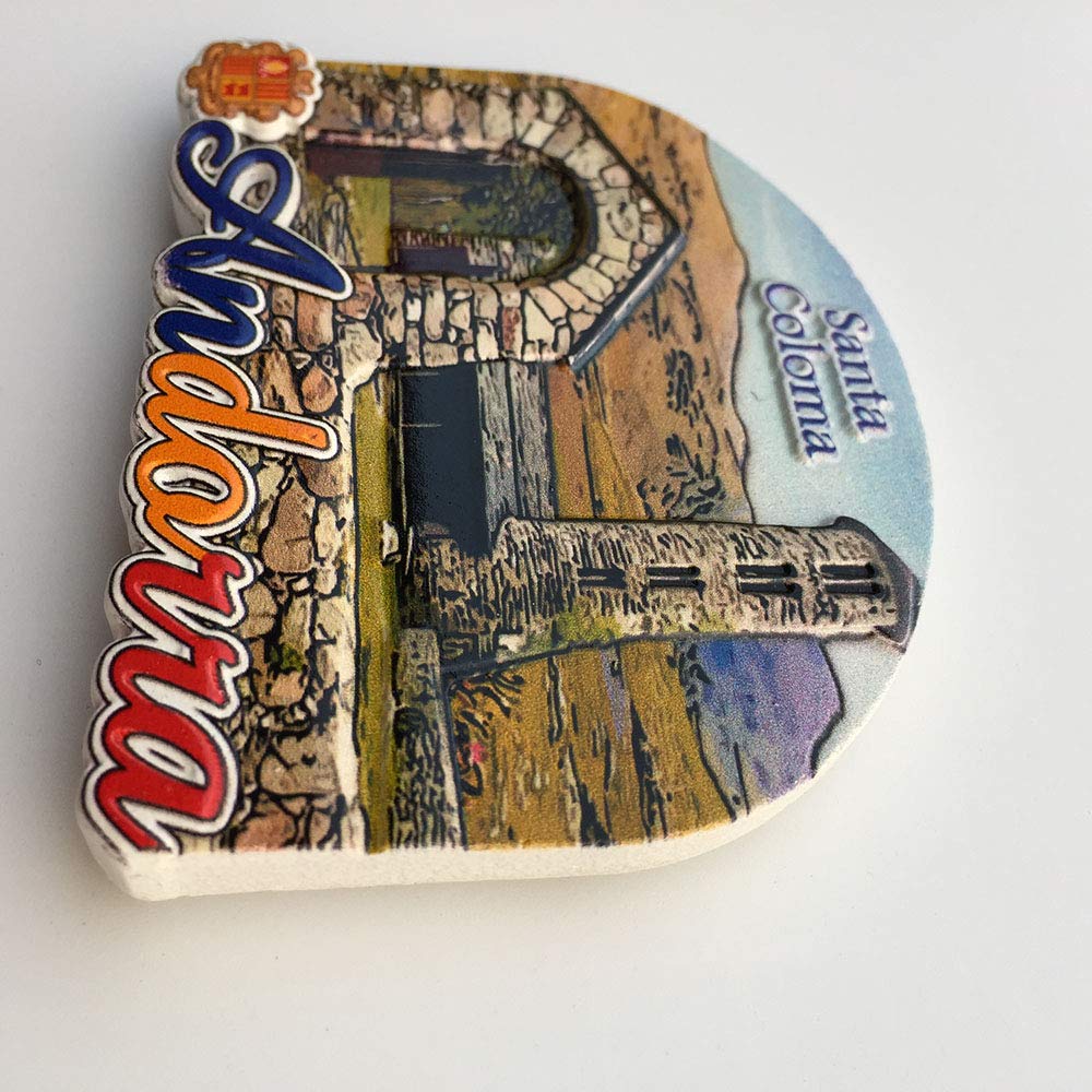 Magnete Frigorifero 3D Andorra - Souvenir Turistico In Resina, 7,5 Cm | Regalo Originale E Decorazione Casa Dalla Cina - 3