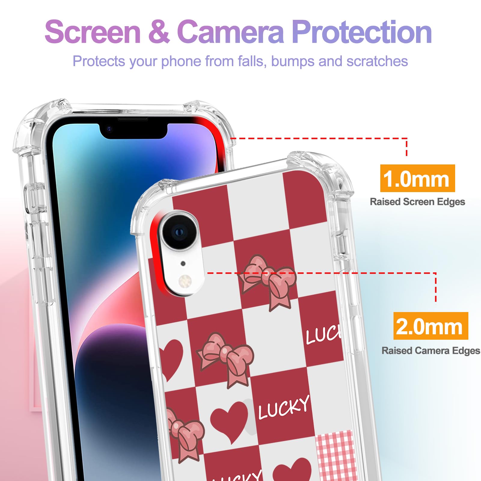 Cover per iPhone XR, Custodia TPU in Trasparente Silicone Flessibile Morbida e Sottile, Antiurto Anti-graffio Protezione Cover per iPhone XR (6.1 inch), Modello-37