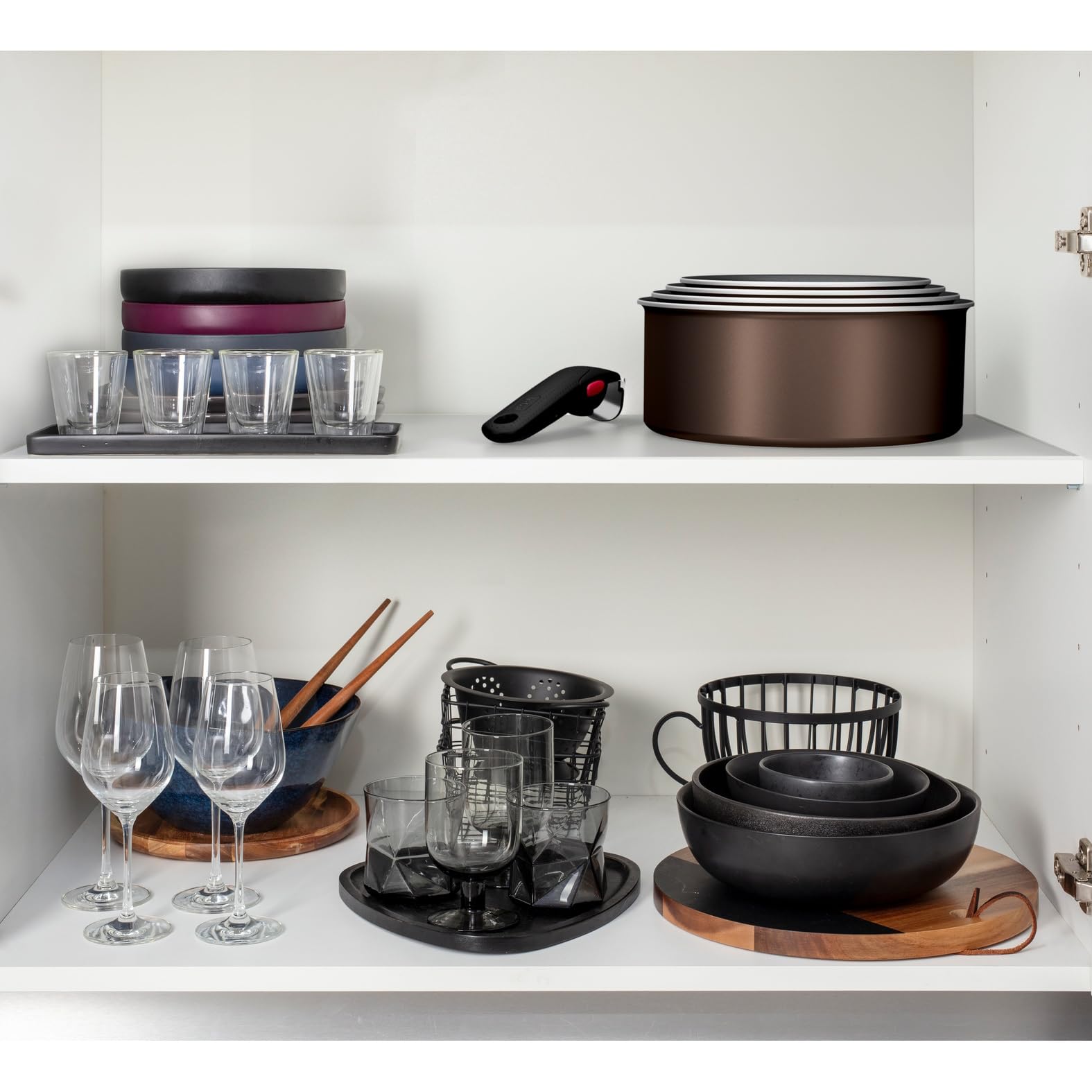 Tefal Ingenio XL Force 4-teiliges Kasserollenset, Topfset abnehmbarer Griff, 16/18/20 cm, platzsparend, Töpfe mit Titanium 2X Antihaftversiegelung, einfache Handhabung und Reinigung, L15890
