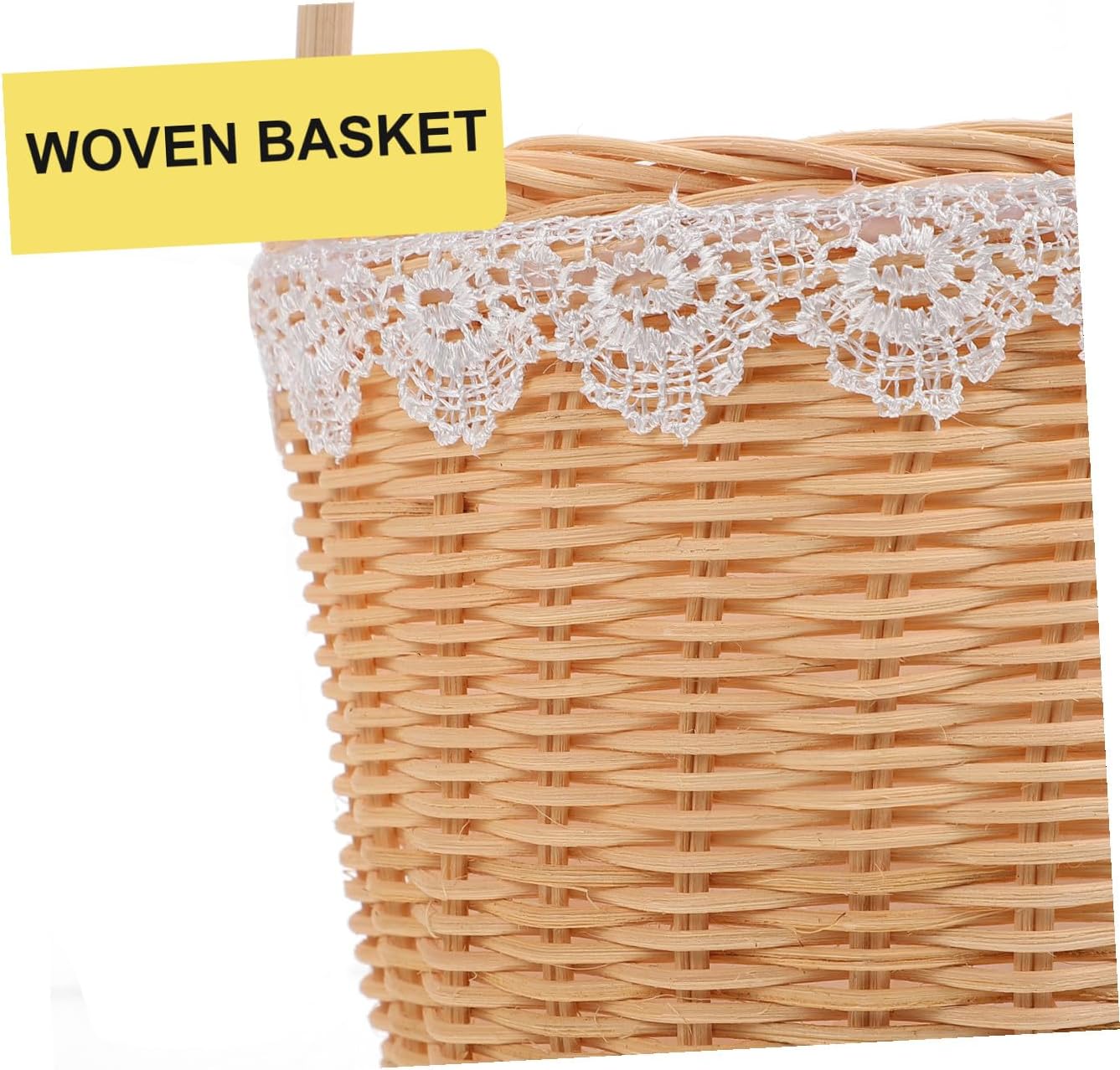 MAGICLULU Handheld round Woven Basket Mini Storage Container Multi-function Flower Holder for Picnic and Home Organization image 3