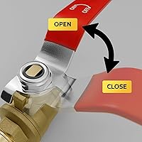 Vista 6 de VINTEX Paquete de 4 válvulas de bola Pex de 3/4 pulgadas x 3/4 pulgadas Pex de alta resistencia, válvula de cierre Pex de 3/4 pulgadas x 3/4