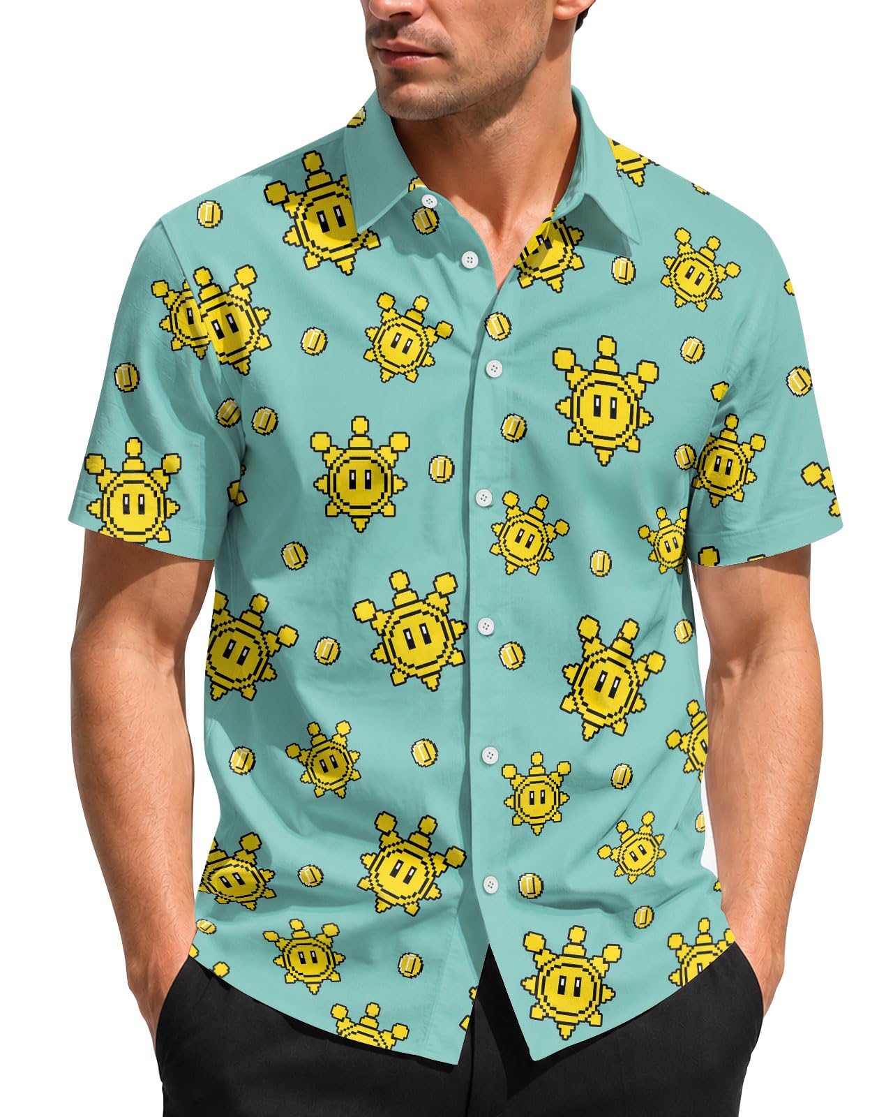 99TIMORO Movie Characters Halloween Shirt for Men Short Sleeve Top