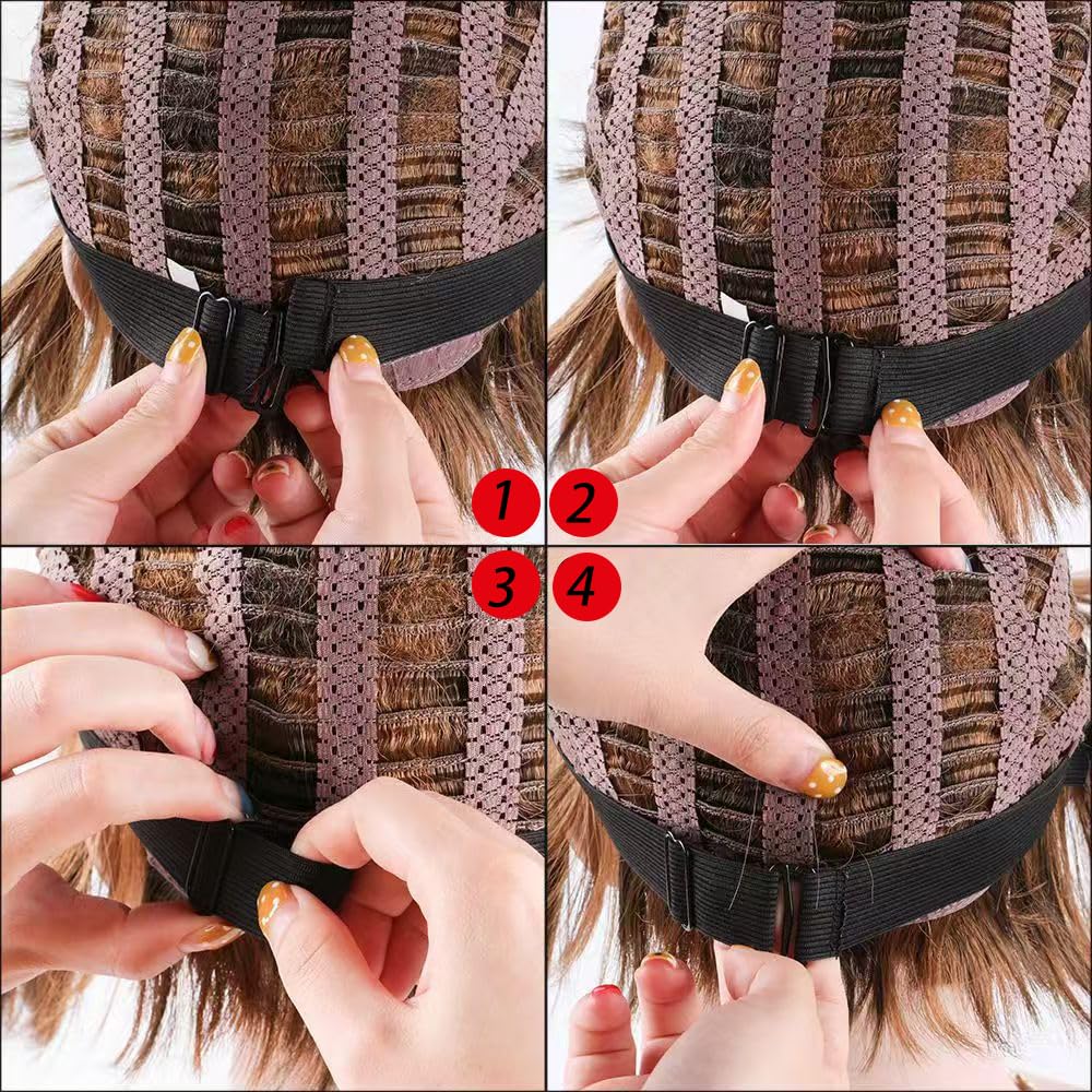 Amazleer Elastic Wig Bands, 30.5 x 3 cm, Adjustable Non-Slip Straps Black, Pack of 6 (Black), 1 count (Pack of 6) - Image 4