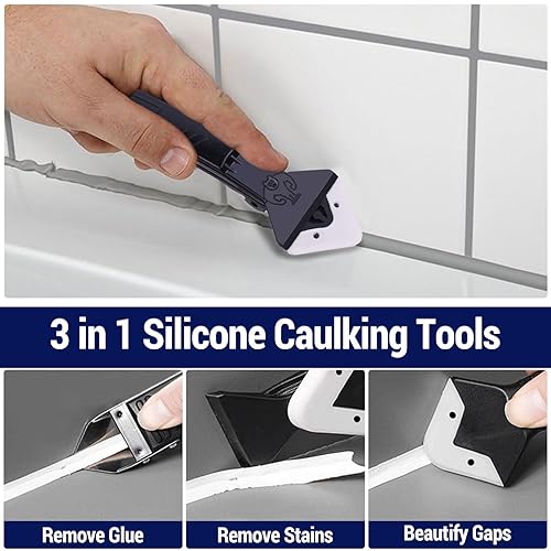 Miniatura 4 de Kit de pintura de lechada gris  2 selladores de lechada con herramienta de extracción de lechada para interiores, relleno de lechada de porcelana de